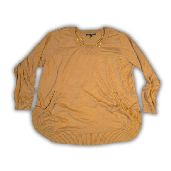 Cyrus Women Ribbed Knit Pullover Sweater Long Sleeve Pocket 3x - Picture 1 of 4